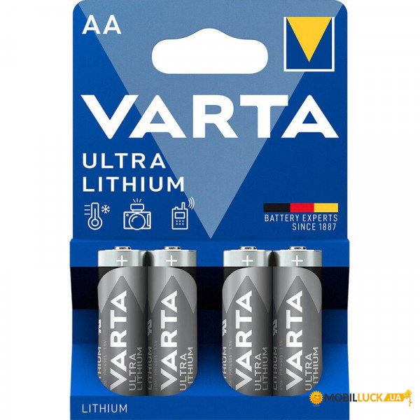   Varta Ultra Lithium (6106) AA, 1.5V, LiFeS2, Blister