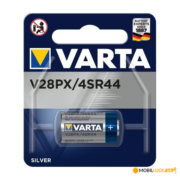  Varta Silver V28PX/4SR44 (6477), 6V, 170mAh, Blister