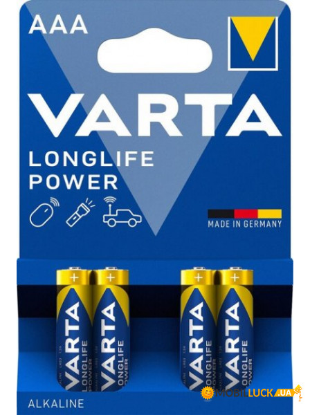   Varta Longlife Power 4906 110 414 (High Energy), AA/(HR6),  4, Germany