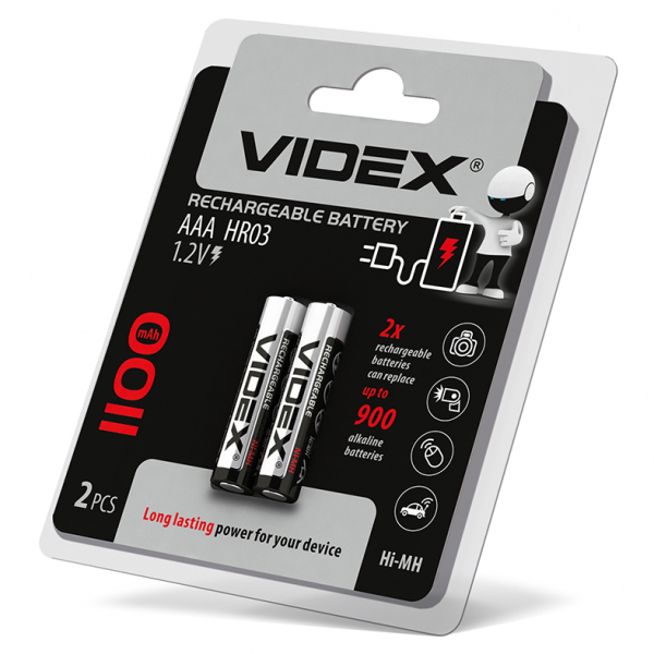  Videx HR03/AAA 1100mAh double blister/2 (HR03/1100/2DB)
