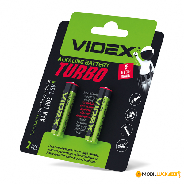   Videx LR03/AAA Turbo 2 BLISTER (LR03T/AAA 2B)