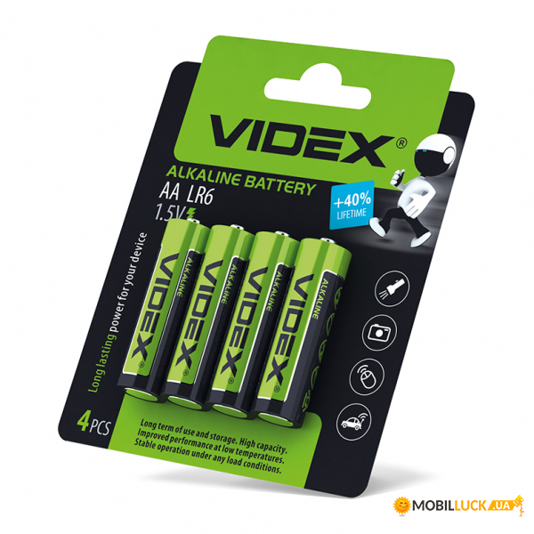   Videx LR6/AA 4 Blister Card (LR6/AA 4pcs BC)