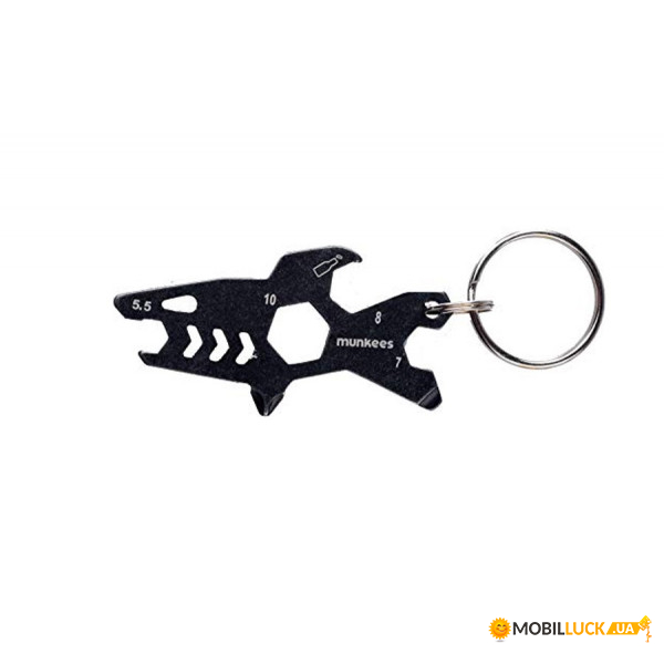  Munkees 2537 Keychain Tool Shark (1012-2537-BK)