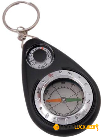  Munkees Compass with Thermometer (1012-3154-BK)