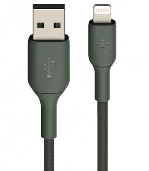  Belkin USB-A - Lightning, PVC, 1m, midnight green (CAA001BT1MMG)