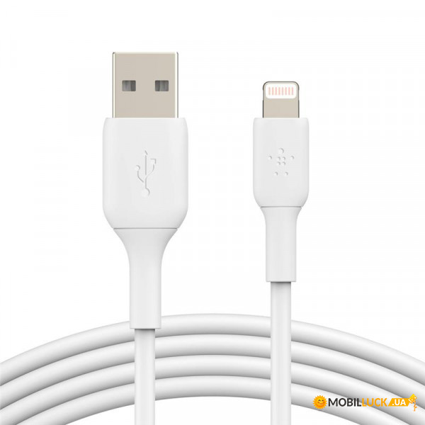  Belkin USB-A - Lightning, PVC, 1 , white (CAA001BT1MWH)