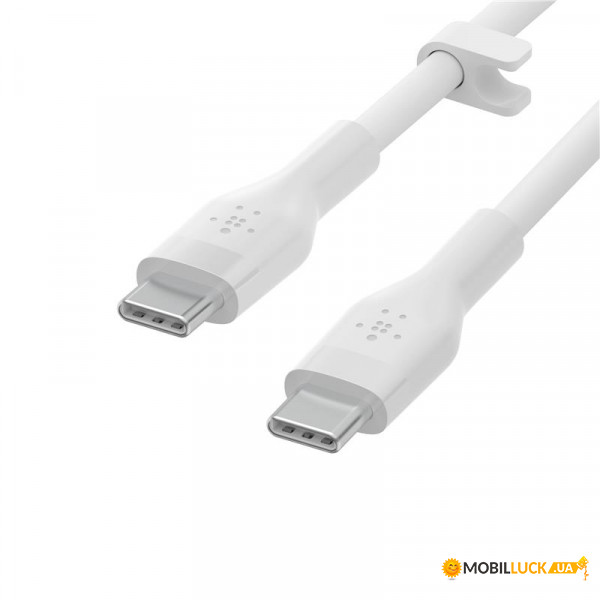  Belkin USB-C - USB-C SILICONE 1m White (CAB009BT1MWH)