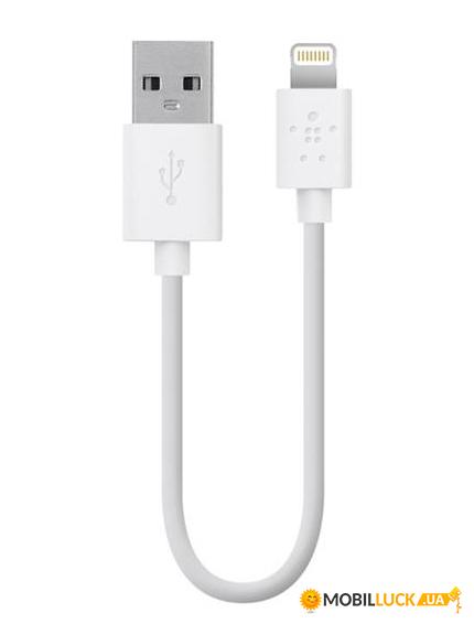  Belkin USB-A - Lightning, 0.15m, white (F8J023BT06INWHT)