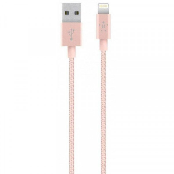  USB-Lightning Belkin Mixit Metallic 1.2m Rose/Gold (F8J144BT04-C00)