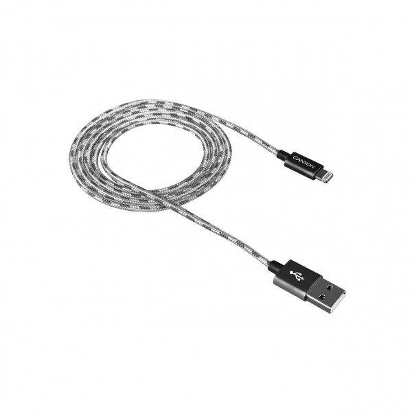   Canyon USB - Lightning 1  Dark Grey (CNE-CFI3DG)