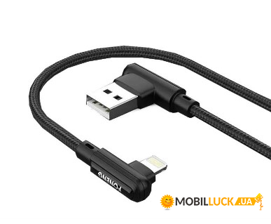  Foneng X70 90-degree Angle Gaming Cable (3A) USB - Lightning 1 Black (X70-CA-DAG-IP)