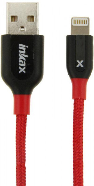  INKAX CK-30 Lightning cable 1m Black/Red #I/S