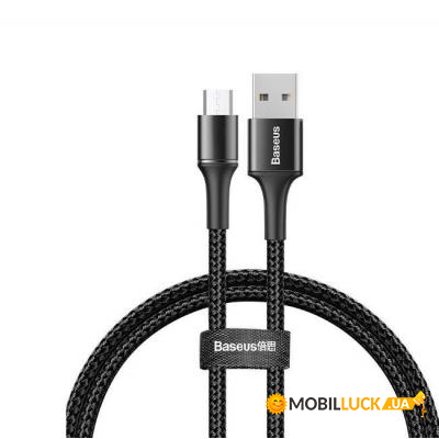  USB-MicroUSB Baseus Halo 1m Black (CAMGH-B01)