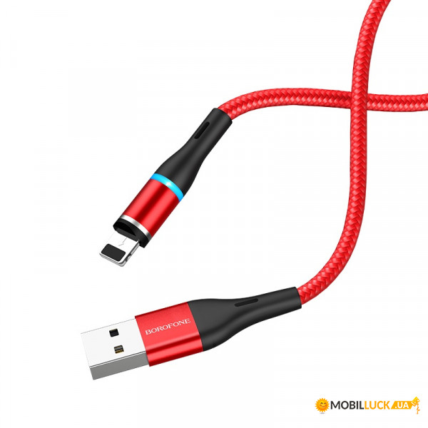  Borofone BU16 Skill Lightning USB 2.4 A 1,2m Red (BU16LR)