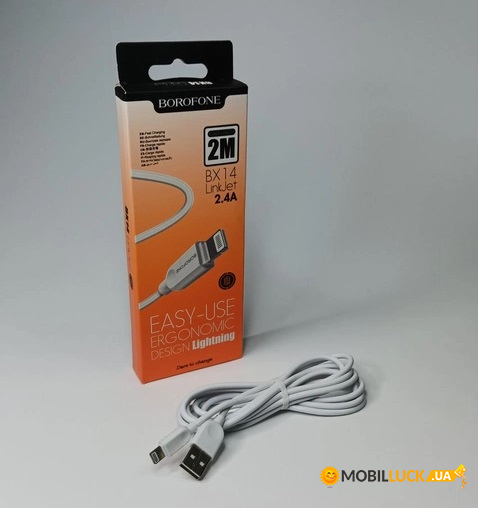  USB Borofone Lightning BX14-L-2-White 2 