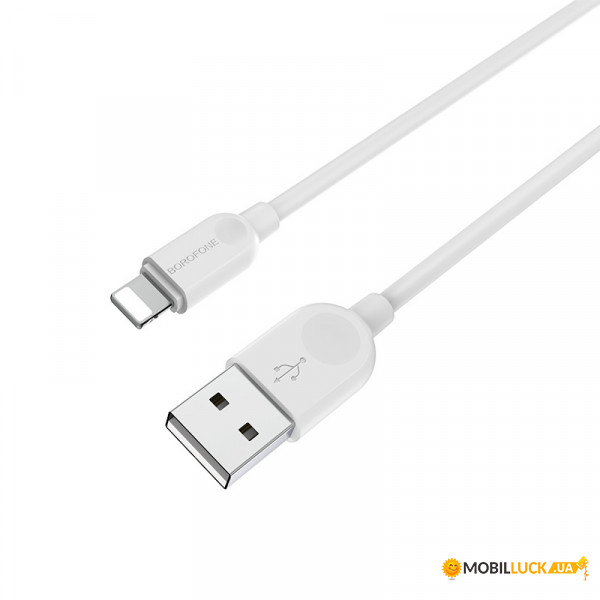  Borofone BX14 LinkJet Lightning USB 2.4 A 2m White (BX14L2W)