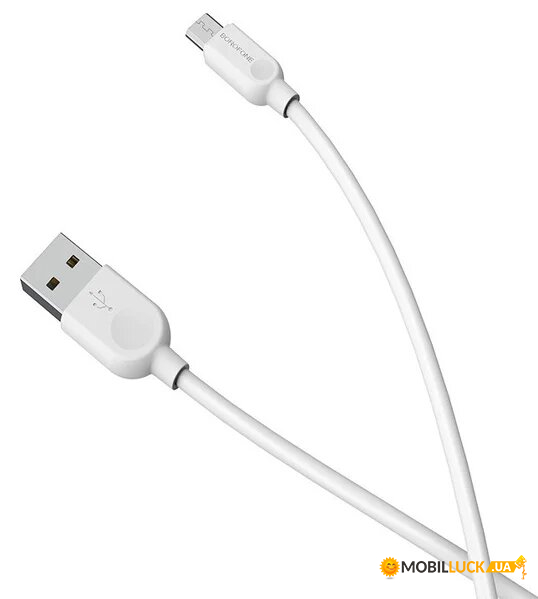  Borofone BX14 LinkJet microUSB USB 2.4 A 1m White (BX14M2W)