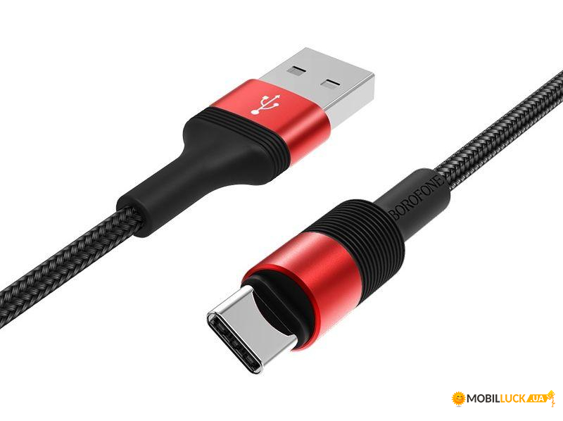  Borofone BX21 Outstanding Type-C USB 2.4 A 1m Red (BX21CR)