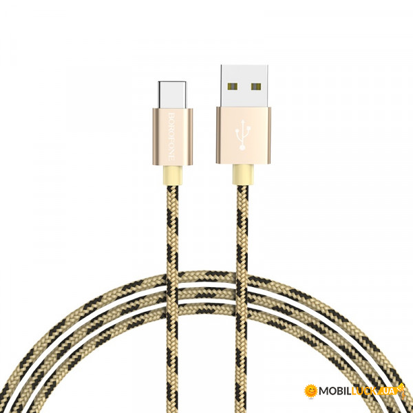  Borofone BX24 Ring current USB - Type-C 2.4 A 1  Gold (BX24CGD)