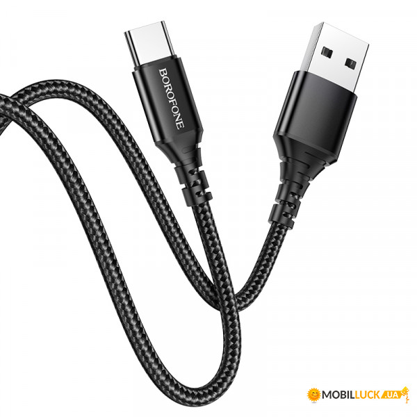  Borofone BX54 Ultra bright Type-C - USB 2.4 A 1  Black (BX54CB)