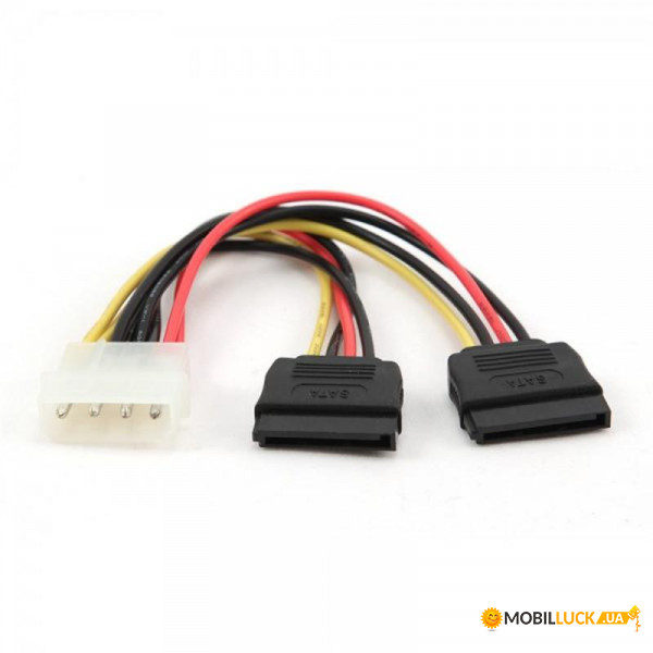   Cablexpert (CC-SATA-PSY) Molex M/F - 2SATA, 0,015 