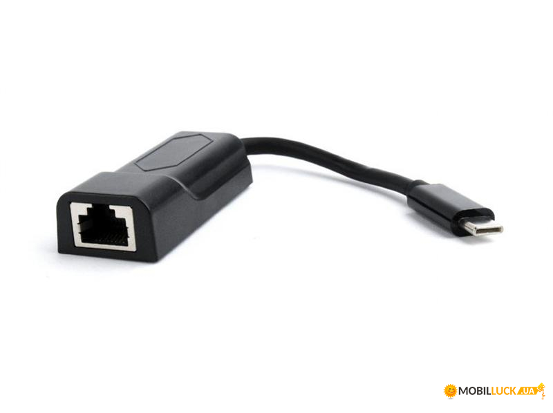  Type-C-RJ45 Cablexpert 0.15m Black