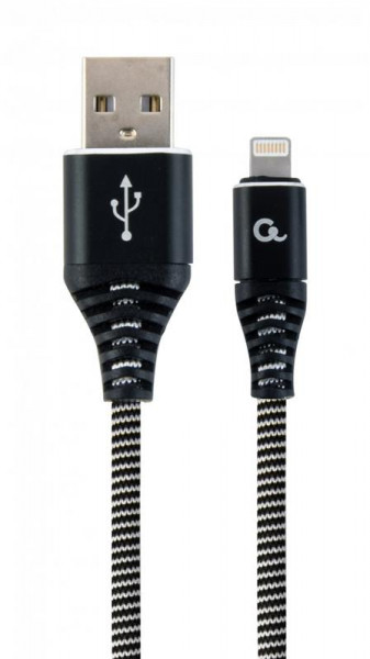  USB-Lightning Cablexpert  2A 1m Black (CC-USB2B-AMLM-1M-BW)