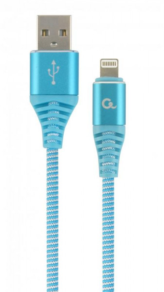  USB-Lightning Cablexpert  2.1A 1m Blue (CC-USB2B-AMLM-1M-VW)