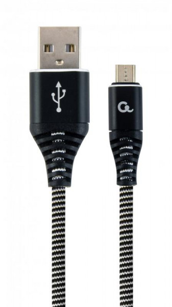  USB-MicroUSB Cablexpert  2.1A 2m Black (CC-USB2B-AMmBM-2M-BW)