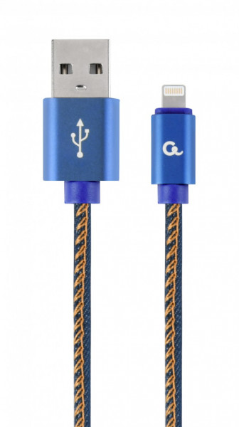  USB-Lightning Cablexpert 2.1A 2m Blue (CC-USB2J-AMLM-2M-BL)