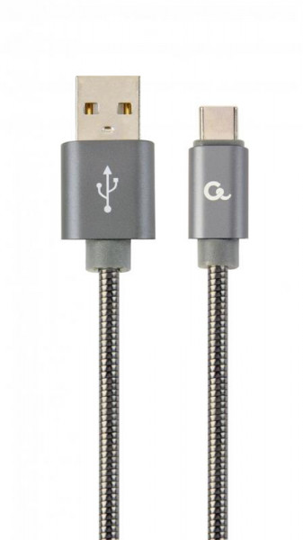  USB-Type-C Cablexpert 1m 2.1A Grey (CC-USB2S-AMCM-1M-BG)