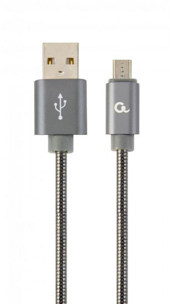  Cablexpert USB - Micro USB 2.1 A 1  Grey (CC-USB2S-AMmBM-1M-BG)