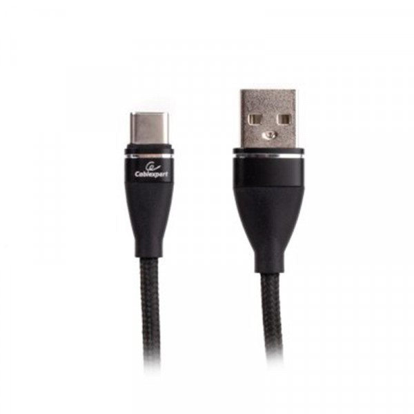  USB-Type-C Cablexpert  2.4A 1m Black (CCPB-C-USB-11BK)