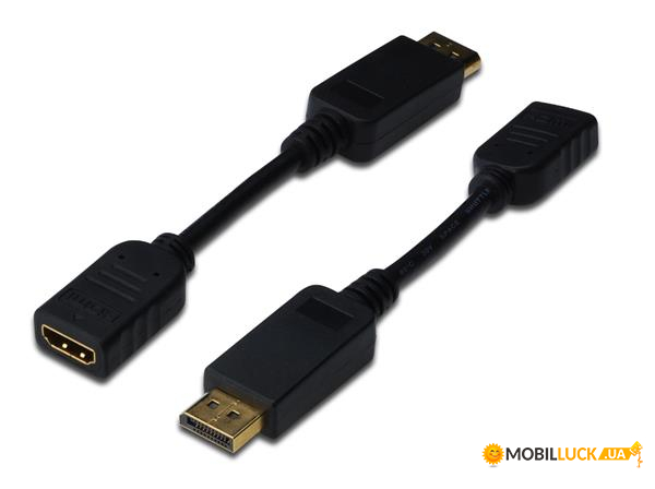  Digitus DisplayPort-HDMI 0.15m Black (AK-340408-001-S)