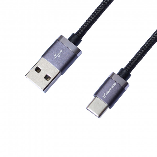  USB-Type-C Grand-X 3A 1m Black (FC-07)