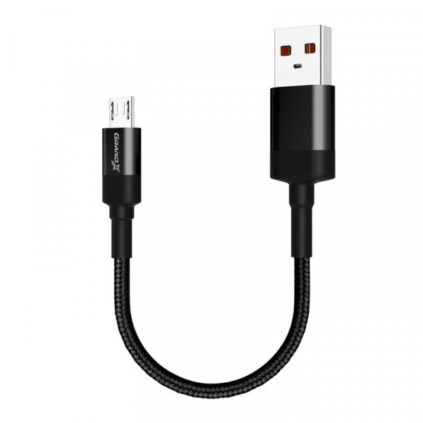  USB-MicroUSB Grand-X 0.2m Black (FM-20M)