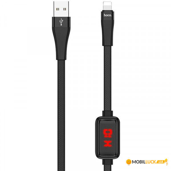  USB Lightning Hoco S4 with display 1m Black