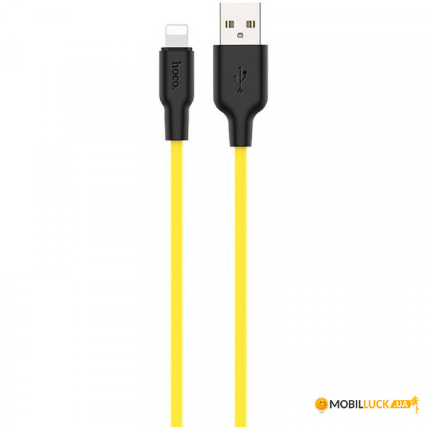  Lightning Hoco X21 Silicone 1m Yellow