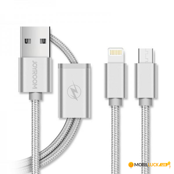  21 Micro USB+Lightning Joyroom S-M326 |1.5M| silver