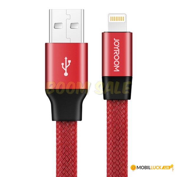  Joyroom S-M340 Lightning USB (2.1A) (1m) Red