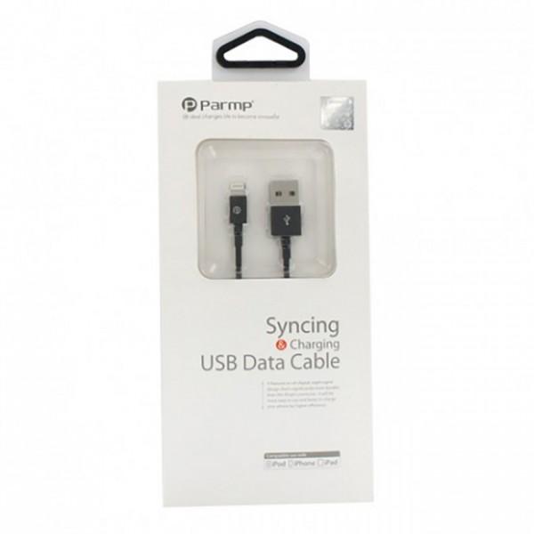  Parmp Syncing MFI Lightning USB (2.1A) (1m) Black (BS-000043493)