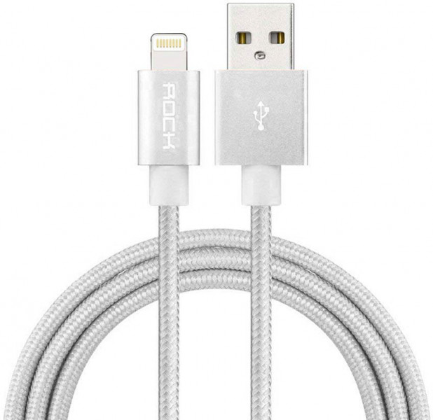  Rock Charge & Sync round Lightning Cable II 0,3 m White #I/S