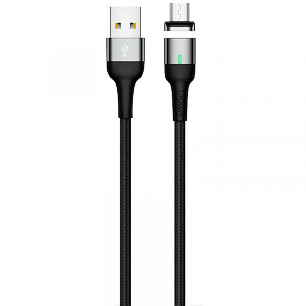  MicroUSB Usams US-SJ328 Magnetic U28 Black 1m