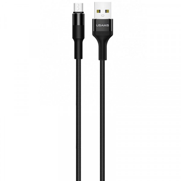  MicroUSB Usams US-SJ224 Braided U5 Black 1.2m