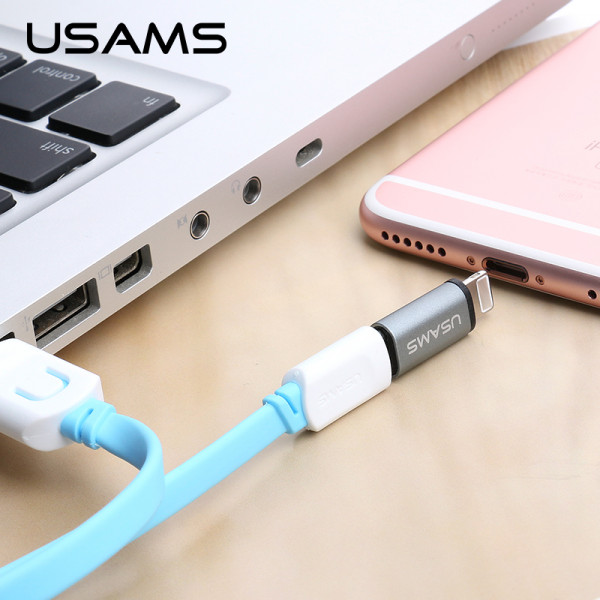  Usams Lightning to Micro USB US-SJ049 Grey