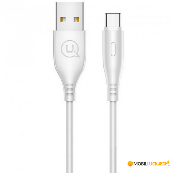  Usams US-SJ267 U18 Round Type-c Cable USB Type-C 1m White (SJ267USB02)