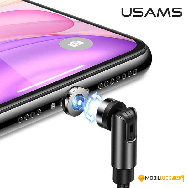  Usams USB Lightning 1m Black (SJ472USB01)