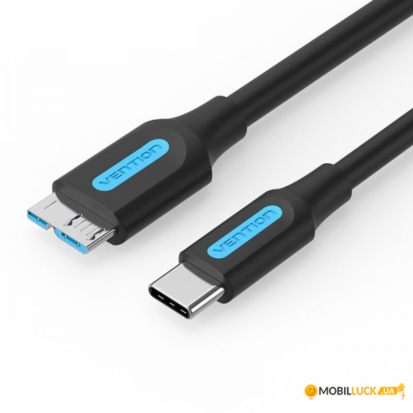  Vention USB Type-C - MicroUSB-B 1 , Black (CQABF)