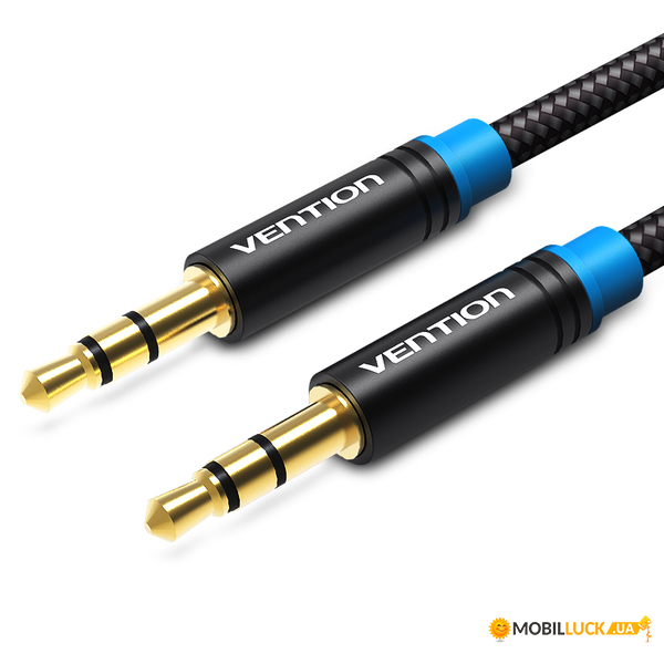  Audio Aux 3.5-3.5 Vention 1.5m Black (P350AC150-B-M)