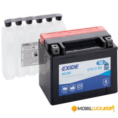  Exide 10Ah-12v AGM L EN150 (ETX12-BS)